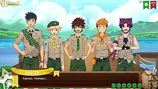 yo shower time with taiga in game friends camp part 5 😏 russian vo