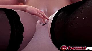 Mai's stockings office secretary gets pussy licked spanked fingered piledriver squirt with close-up moans rule34 hentai.