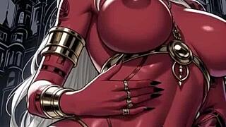 demon girl's sultry poses hide tempting curves ai style