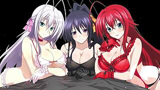 high school dxd rias gremory akeno himejima xenovia quarta sexy anime wallpaper teases