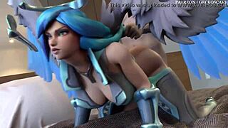 overwatch babe sinks deep on thick cocks in wild 3d ride