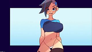 yo check this sexy blue anime dance girl shake ass