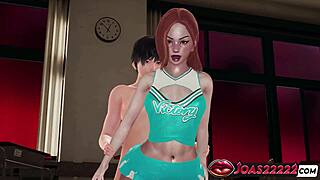 Sexy Cheerleader Leila's Tight Pussy Takes Doggystyle to Wild Anal Creampie Finish