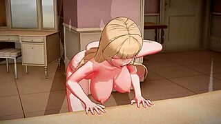 marin kitagawa gives blonde babe handjob titjob then hardcore pussy fucking with moans