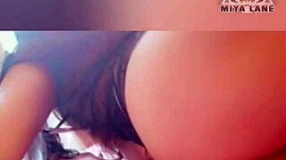 LITTLE ASIAN TRAP SHEMALE shakes her BIG ASS cock while crossdressing slutty solo