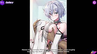 Petite Iris with big tits and ass rides monster cock in erotic hentai game gallery