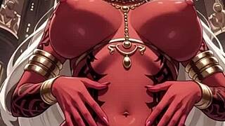 demon girl's sultry poses hide tempting curves ai style