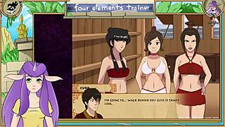 i can't stop teasing my shaved pussy in avatar the last airbender four elements trainer part 33