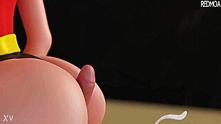 Elastigirl Delivers Intense Buttjob on Violet Parr's Big Ass in HD Animation