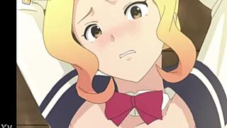 whoa konosuba luna's big tits give the best rough titjob ever