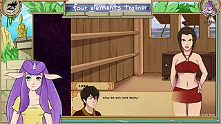 i can't stop teasing my shaved pussy in avatar the last airbender four elements trainer part 33