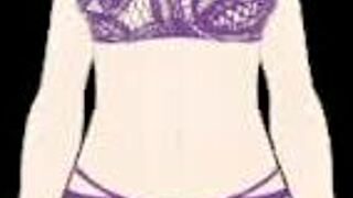 anime girl moans as hands squeeze her lactating big tits