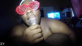 anime whore gags on massive black monster cock deepthroat