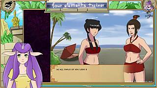 i can't stop teasing my shaved pussy in avatar the last airbender four elements trainer part 33