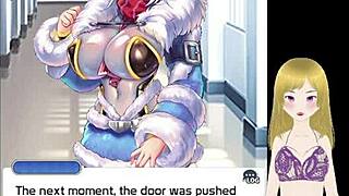 anime girl moans as hands squeeze her lactating big tits