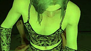 hot femboy crossdresser rides elf cock hard heels