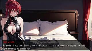 GOTH MOMMY AI CAMGIRL Fucks in Webcam Game Demo!