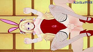 Aki Rosenthal Bunny Girl and Usada Pekora Bunny Intense Creampie Sex Hololive VTuber Hentai