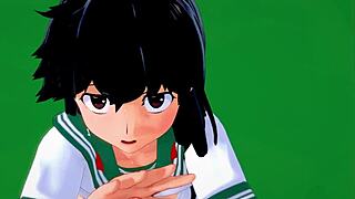 Kagome's Sheer Oppai Roof Sex Inuyasha Full Hentai Movie Fantasy 3D Manga Tits