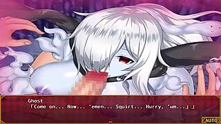 ghost girl dominates with big tits blowjob in monster girl labyrinth edit