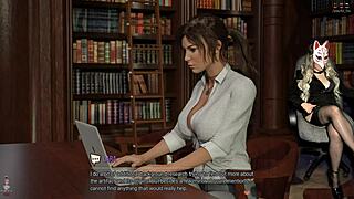 lara croft sneaks a quick handjob in the campus toilet ep27