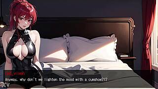 GOTH MOMMY AI CAMGIRL Fucks in Webcam Game Demo!