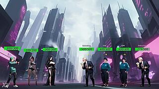 GOTH MOMMY AI CAMGIRL Fucks in Webcam Game Demo!