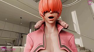 hey check out shermie's massive tits squeezing that huge cock