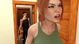 whoa 😍 busty redhead sorority boss deepthroats that freshman monster cock... swallows all the juicy bukkake cum!!