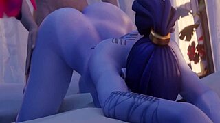 Widowmaker Takes Intense Backshots Overwatch Blender Hentai!