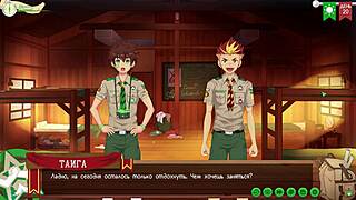 Game Friends Camp Way 2 Episode 38 Taiga Shower Sex with Buddies Russian Voiceover