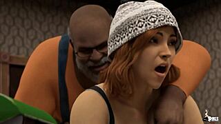 how slut wife celebrated christmas gangbang? bbc double anal creampie bukkake orgy!