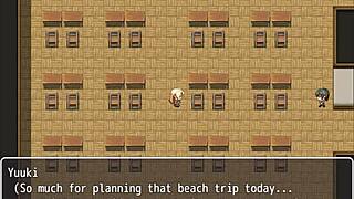 asuna yuuki trapped by prof for anal creampie as his slutty pet 😈