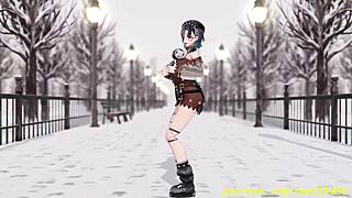 Chihaya's Hypnotic Dance Sways in 3D Hololive Hentai