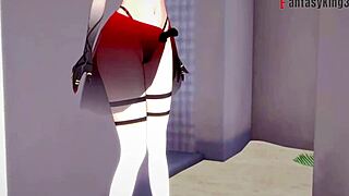 arlecchino bikini blowjob beach sex genshin fantasy 🏖️🍆