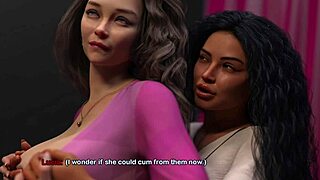 hey check my bimbo dream 13 where hot latina milf massages her big fake tits friend's nipples til she squirts in dressing room