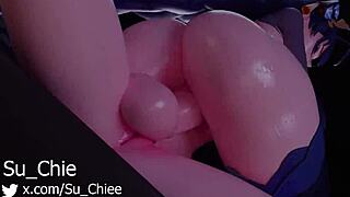 yae miko AND raiden shogun futanari creampie COCK action