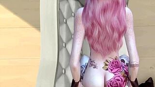 Tattooed College Girl Devours BBC in Every Position