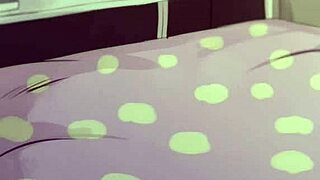 hentai animation shows girl caught in awkward moment