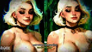 White Hair Goth Bitch Demands Extreme Tit Fuck Confessions 4K AI