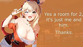 Yoimiya pops cherry in new year's genshin impact joi episode 15