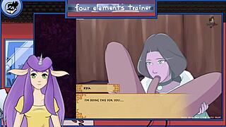 avatar last airbender milf gives big tits blowjob facial squirt in four elements trainer part 15