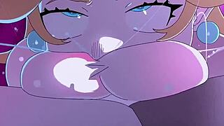 princess peach gagging on deepthroat cock, you watching??