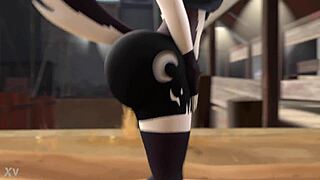 loona's bubble butt tempts in clothed sfm outdoor scene