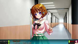 teacher sucks big black monster cock to orgasm in shihai no kyoudan visual novel intro