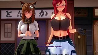 Hey, playing with my roommate's huge oppai feels amazing today