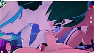 i crave catboy's lucky 3d hentai threesome creampie