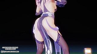 hyolyn dances as sexy seraphine in league of legends mmd hentai uncensored