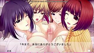 Erotica Yuuwaku Harem Route End - Motorboated by Four Busty Wives