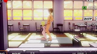 kagamine rin rough fucked doggystyle in gym!